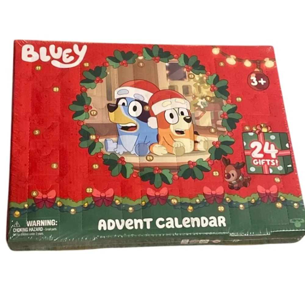Bluey Holiday Advent Calendar - 24 Surprise Gifts - Red and Green